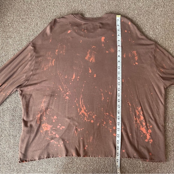 Kendall + Kylie Bleach Bleach Wash Crewneck Sweater NWT - Picture 8 of 12